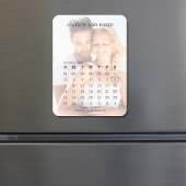 Save the Date Wedding Foto Calendar Einfach Magnet