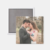 Save the Date Wedding Foto Magnet (Vorderseite/Rückseite)
