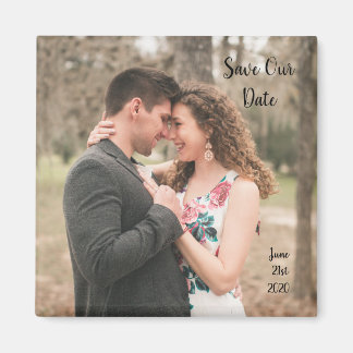 Save the Date Wedding Foto Magnet