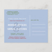 Save the Date Wedding Foto Movie Poster Thema Ankündigungspostkarte (Rückseite)