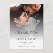 Save the Date Wedding Foto Postkarte (Vorderseite)