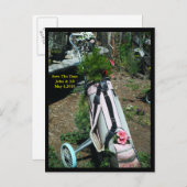 Save the Date Wedding Golf Cart Blume Postkarte (Vorne/Hinten)