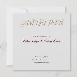 Save the Date Wedding Gray Beruflich Classical