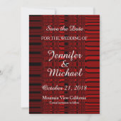 Save the Date Wedding Handwriting Red Modern (Vorderseite)