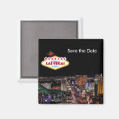 Save the Date WEDDING in Las Vegas Magnet (Vorderseite/Rückseite)