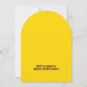 Save the Date Wedding Invitation – Bold Yellow Einladung (Rückseite)