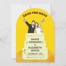 Save the Date Wedding Invitation – Bold Yellow  Einladung