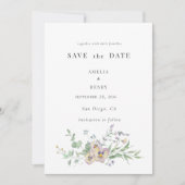 Save the Date Wedding Invitation Viola & Eucalypt Einladung (Vorderseite)