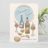 Save the Date Wedding Italian aperol spritz Orang (Stehend Vorderseite)