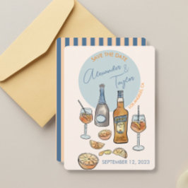 Save the Date Wedding Italian aperol spritz Orang