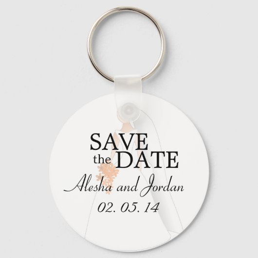Save the Date Wedding Key Chain Bride Schlüsselanhänger (Vorderseite)