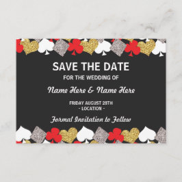 Save the Date Wedding Las Vegas Casino Card