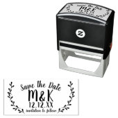 Save the Date Wedding Laurel Wreath Permastempel (Beispiel)