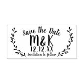 Save the Date Wedding Laurel Wreath Permastempel (Design)