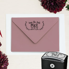 Save the Date Wedding Laurel Wreath Permastempel