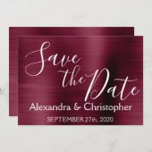 Save the Date Wedding Lila Burgundy (Vorne/Hinten)