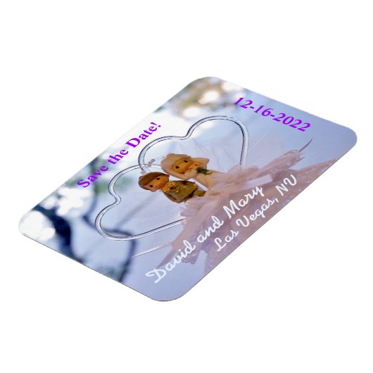 Save the Date Wedding Magnet (Linke Seite)