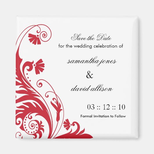 Save the Date Wedding Magnet (Vorne)