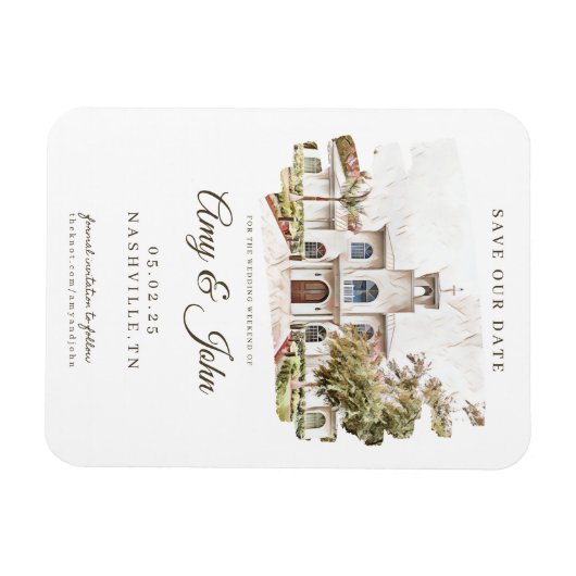 Save the Date Wedding Magnet (Horizontal)