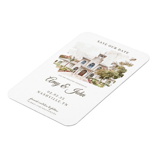 Save the Date Wedding Magnet (Linke Seite)