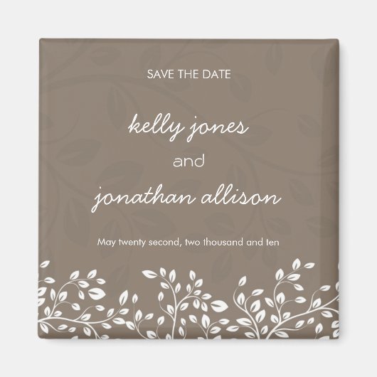Save the Date Wedding Magnet (Vorne)