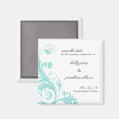 Save the Date Wedding Magnet (Vorderseite/Rückseite)