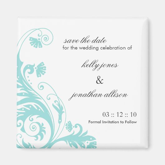 Save the Date Wedding Magnet (Vorne)