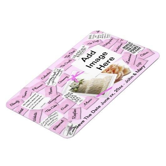 Save the Date Wedding Magnet (Linke Seite)