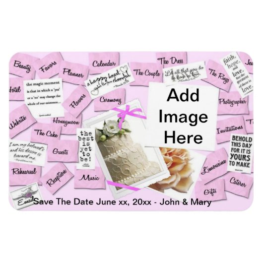 Save the Date Wedding Magnet (Horizontal)