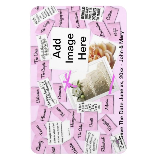 Save the Date Wedding Magnet (Vertikal)