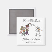 Save the Date Wedding Magnet Bride Throws Bouquet (Vorderseite/Rückseite)