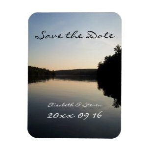 Save the Date Wedding Magnet Lake bei Sunset