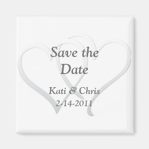 Save the Date Wedding Magneten zwei Herzen Magnet