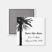 Save the date wedding magnets with palm tree image magnet (Vorderseite/Rückseite)