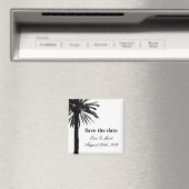 Save the date wedding magnets with palm tree image magnet (In Situ (Geschirrspüler))