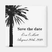 Save the date wedding magnets with palm tree image magnet (Vorne)