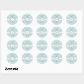 Save the Date Wedding Monogram Stickers Brown Blue (Blatt)