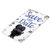 Save the Date Wedding Movie Camera Magnet (Linke Seite)