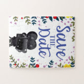 Save the Date Wedding Movie Camera Puzzle (Horizontal)