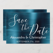 Save the Date Wedding Navy Blue (Vorne/Hinten)