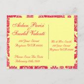 SAVE THE DATE WEDDING POST CARD 2 - Anpassen! Ankündigungspostkarte (Rückseite)