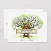 Save the Date Wedding Postcard - Die Liebe Tree Ankündigungspostkarte (Vorne/Hinten)