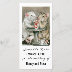 Save the Date Wedding Rat Foto Card