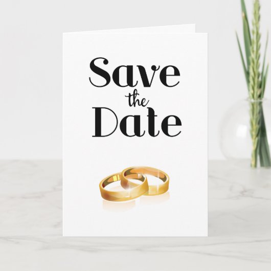 Save the Date Wedding Rings (Vorderseite)