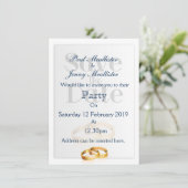 Save the Date Wedding Rings Einladung (Stehend Vorderseite)