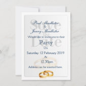 Save the Date Wedding Rings Einladung (Vorderseite)