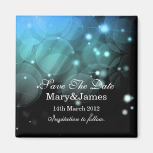 Save the Date Wedding romantisches Stars&Lights Magnet