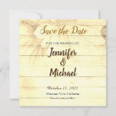 Save the Date Wedding Sepia Brown Matte Elegant (Vorderseite)