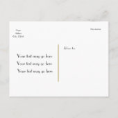 SAVE THE DATE Wedding Typografy FOTO Postcard Ankündigungspostkarte (Rückseite)