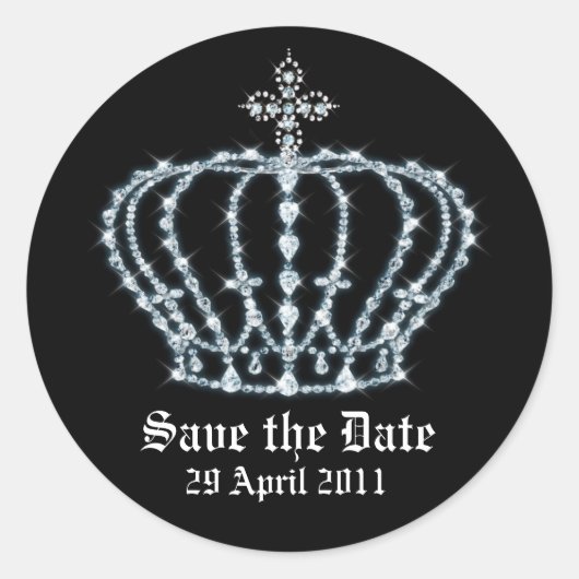 Save the Date Wedding Umschlag Aufkleber (Vorderseite)